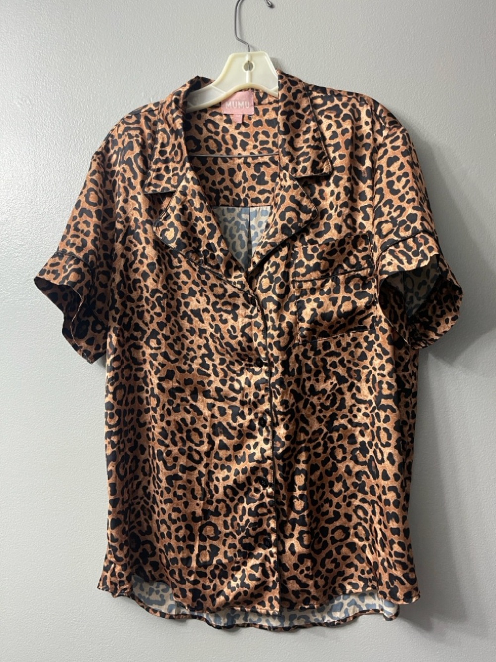 Show Me Your Mumu PJ Top Slumber Night shirt leopard print pattern medium